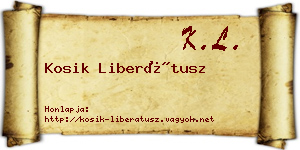 Kosik Liberátusz névjegykártya